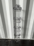 Black Wrought Iron Wall-Mounted Wine Rack - Used