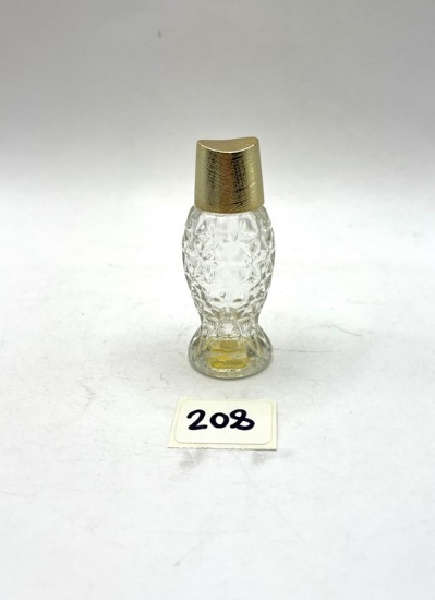 Small clear and gold owl Avon bottle