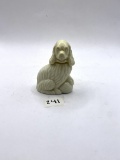 White dog Avon bottle