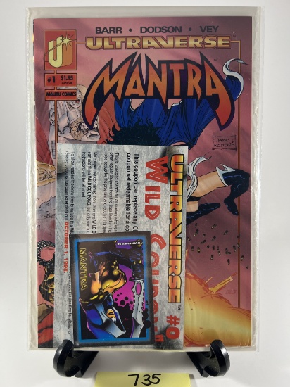Mantra Ultraverse #1 Ultraforce Wild Coupon Included  Malibu Comics