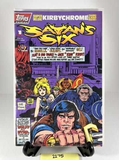 Topps Comics Satan's Six Issue 1 Super Deluxe Kirbychrome with Trading Card