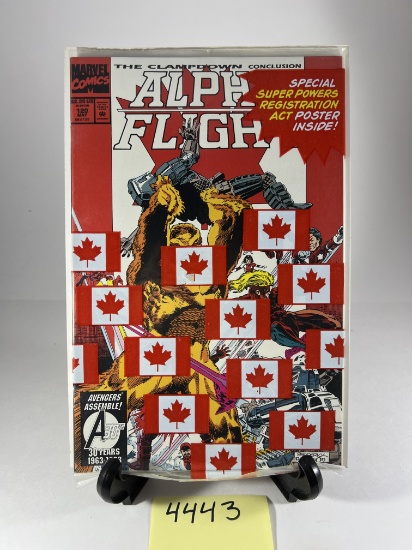 Alpha Flight #120 May Marvel Comics   Conclusion of The Clampdown With Super Powers Poster inside