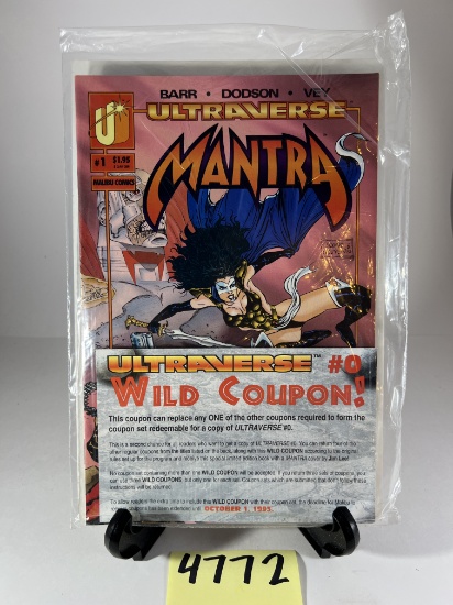 Mantra #1 Ultraverse Comic with Wild Coupon   - Malibu Comics