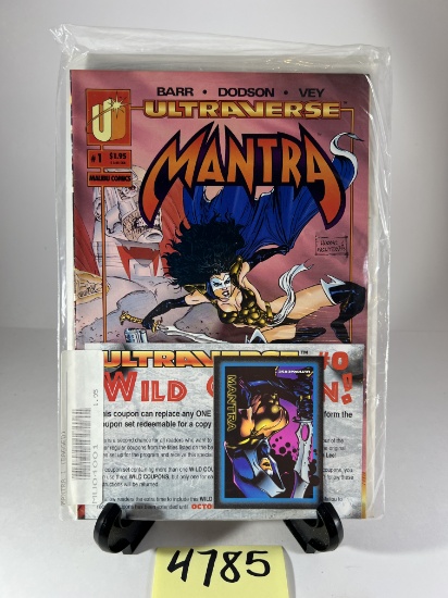 Mantra #1 Ultraverse Comic Book with Trading Card -     - Malibu Comics 1993