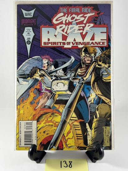 Ghost Rider Blaze Spirits of Vengeance The Final Ride Marvel Midnight Sons June #23 Comic