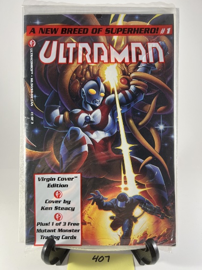 Ultraman #1 Virgin Cover Edition by Ken Steacy Including Mutant Monster Trading Card