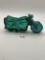 Green motorcycle Avon bottle