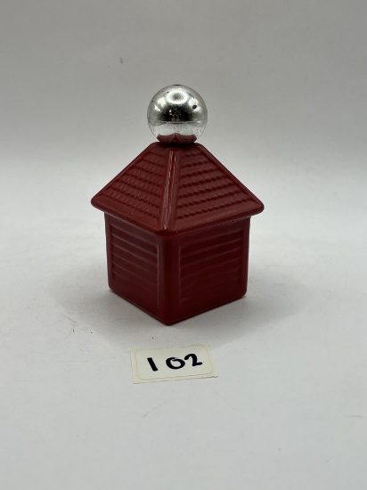 Red house structure Avon bottle