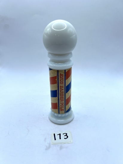 Barber pole Avon bottle