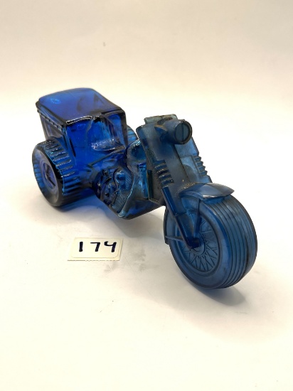 Blue Motorcycle Avon Bottle