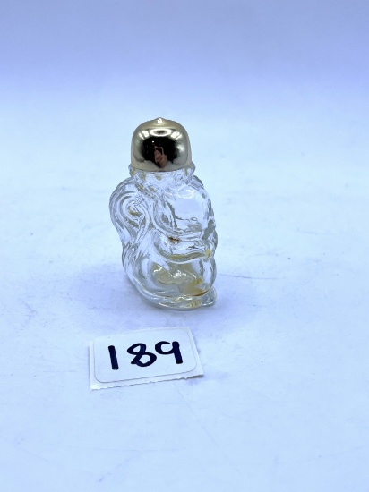 Clear squirrel Avon bottle