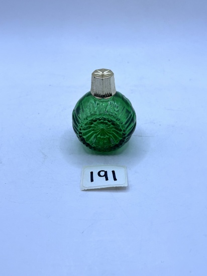 Green ornament Avon bottle