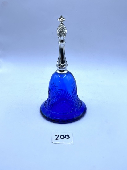 Blue hand bell Avon bottle