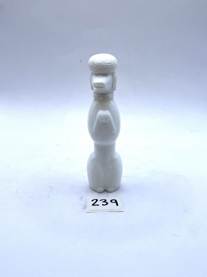 White poodle Avon bottle