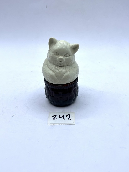 White cat Avon bottle