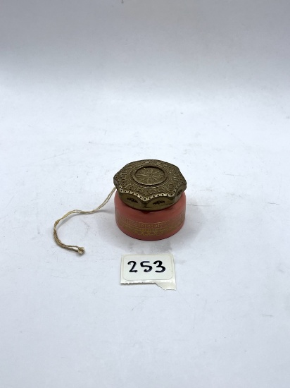 Small pink with pattern Avon bottle