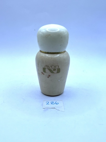 Round white soap dispencer Avon