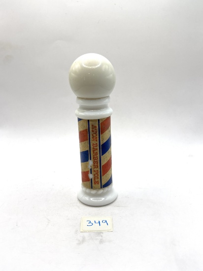 Barber pole with liquid Avon bottle