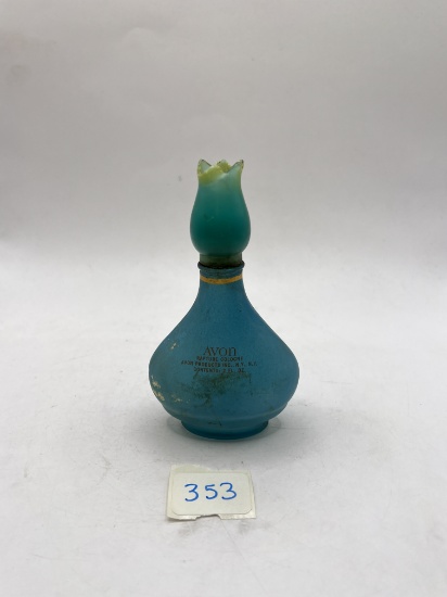Blue flower Avon bottle