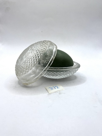 Clear soap Avon dish