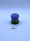 Small purple field flowers small crack in plastic top Avon bottle