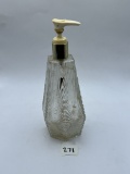 Clear Avon soap dispenser