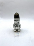 Silver salt shaker Avon bottle