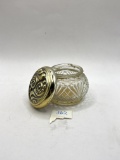 Round clear Avon jar