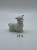 Small white sheep Avon bottle