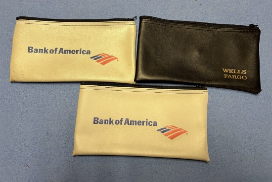 3 bank money bags