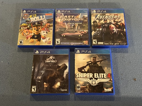 PS4 Games  - set of 5