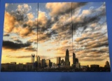 Three piece art canvas - Charlotte Skyline