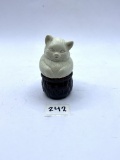 White cat Avon bottle