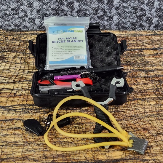 MINI SURVIVAL KIT WITH SLINGSHOT
