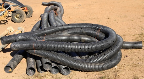 (15) 4" Corrugated Perforated & Solid Drain Pipe