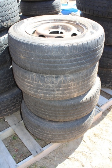 Set of 4: 6 Lug Wheels & Tires