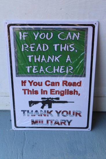 Thank Your Military Metal Sign