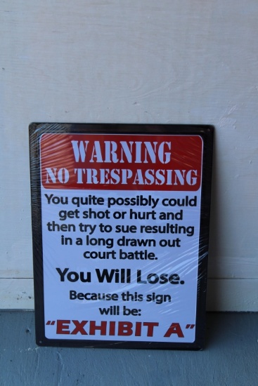 No Trespassing Metal Sign