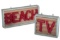 'TV' & 'Beach' Hanging Signs