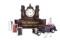 Music Box Decanter and Newer Nat Sherman Clock