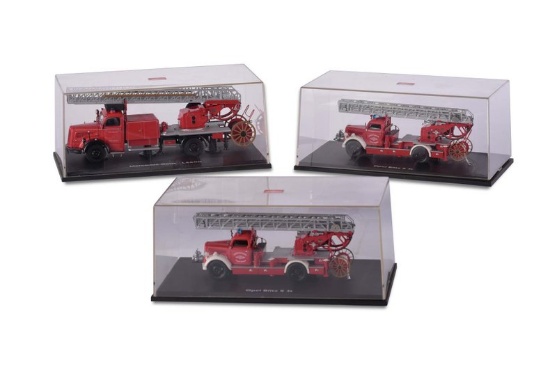 Group of three Fire Truck Models