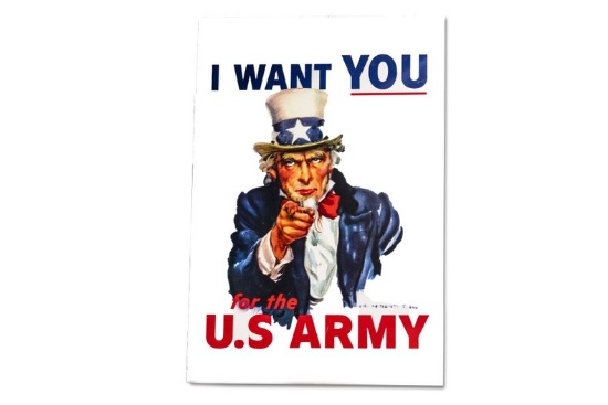 'US Army Recruitment' Porcelain Sign