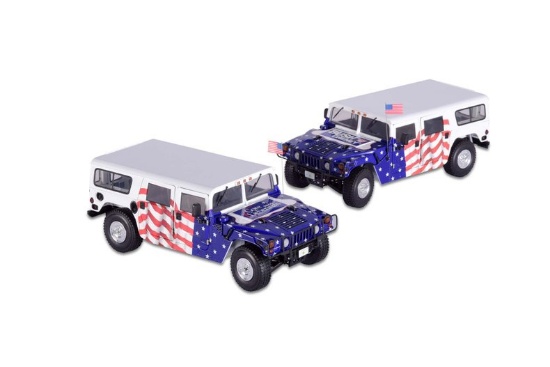 Pair of Bush/Cheney and Gore/Lieberman Hummer Models