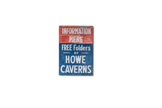'Howe Caverns' Metal Sign, Double-Sided