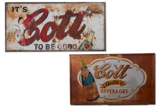 Large 'It's Cott to be Good' Metal Sign