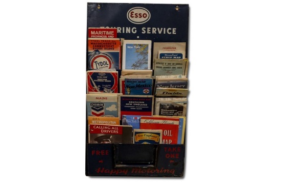 'Esso' Touring Service Enamel Map Display