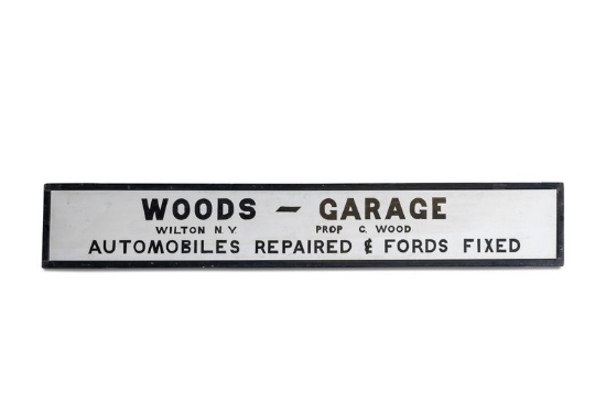 'Woods-Garage' Wood Sign