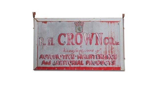 'R.H. Crown Co.' Painted Metal Sign, Double-Sided