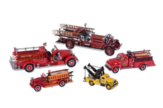 Group of Fire Engine Models