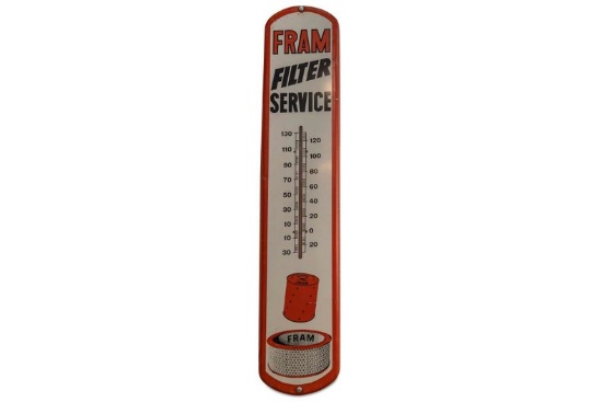 'Fram Filter Service' Thermometer Metal Sign
